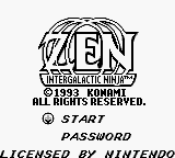 Zen - Intergalactic Ninja (Europe) Title Screen